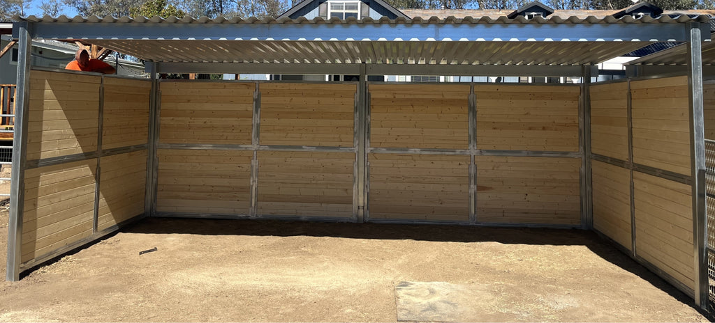 12'D x 26'W Tongue & Groove 3-Sided Shelter