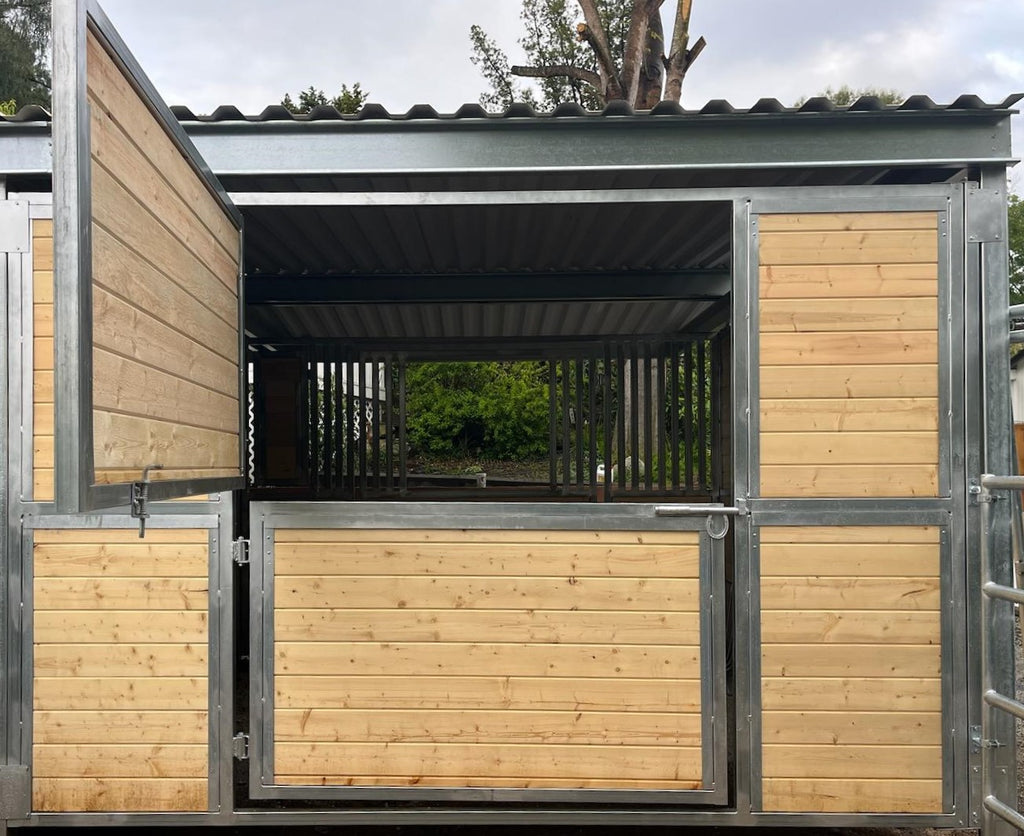 New! 12'W x 8'H Tongue & Groove Modular Wall With Dutch Gate