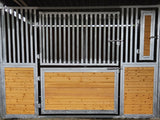 New! 12'W x 8'H Tongue & Groove Modular Wall With Grill Dutch Gate & Feeder Door