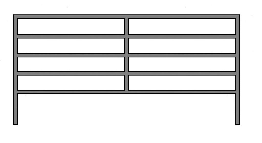 12'W x 5'H Corral Panel 5-Rail 1-7/8