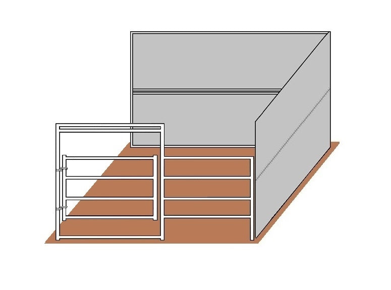 Two-Sided Solid Wind Break Wall with 12' Gate Panel Kit