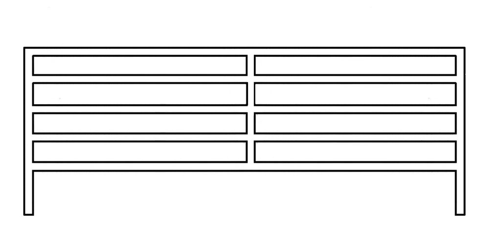 16'W x 6'H Corral Panel 5-Rail 1-5/8
