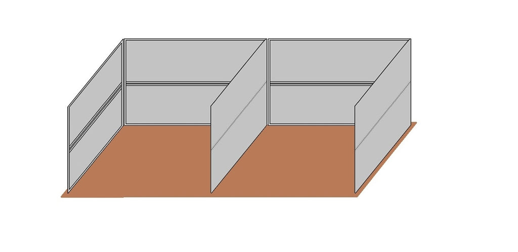 12'D x 12'W Wind Break Solid Wall Dual Kit