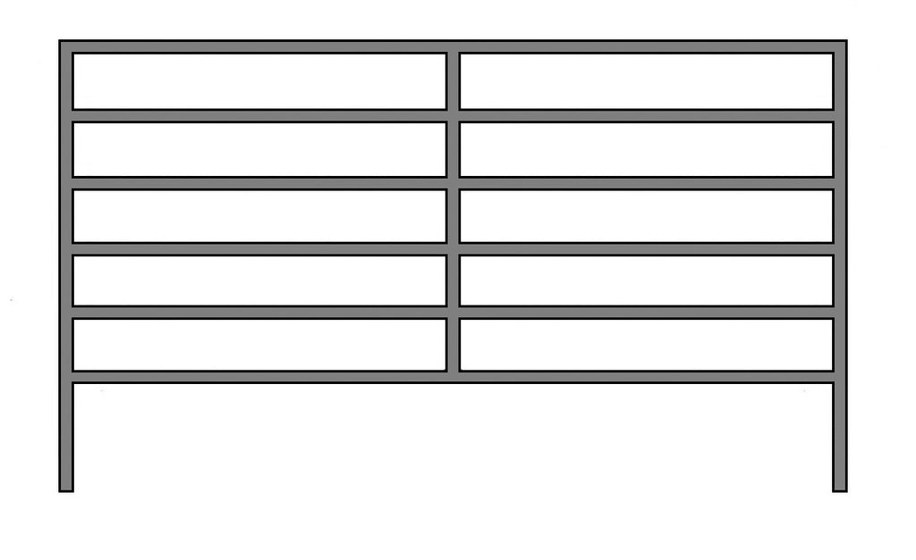 12'W x 6'H Corral Panel 6-Rail 1-7/8