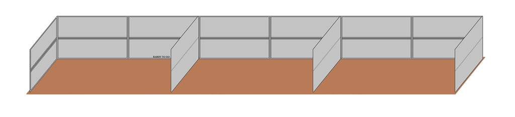 12'D x 24'W Wind Break Solid Wall 3-Run Kit