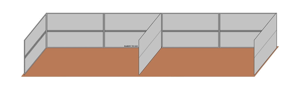 12'D x 24'W Wind Break Solid Wall Dual Kit