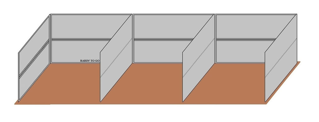 12'D x 12'W Wind Break Solid Wall 3-Run Kit