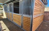 DISPLAY ONLY - Tongue & Groove Box Stalls - Two Attached 12 x 12 Stalls