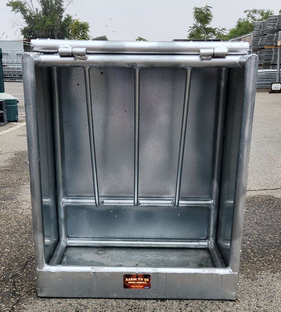 24" Heavy Duty Feeder Solid Siding w/ Hooks - With Lid