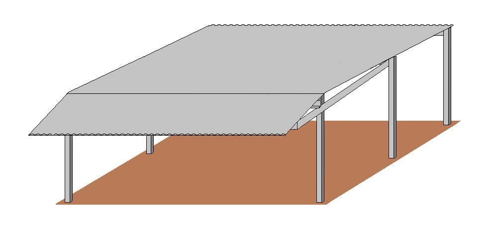 32'D x 24'W Shed Row Cover