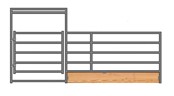 16'W x 5'H 5-Rail 1-7/8