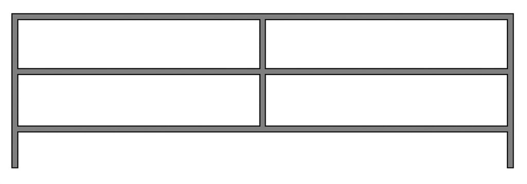 12'W x 3'H Mini Corral Panel 3-Rail 1-3/8