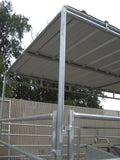 16'W x 16'D Complete Corral 3-Rail 1-7/8 with 8' x 16' Trussed Clamp-On Cover