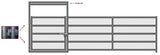 24'W x 6'H Corral Gate Welded Wire Panel 5-Rail 1-7/8
