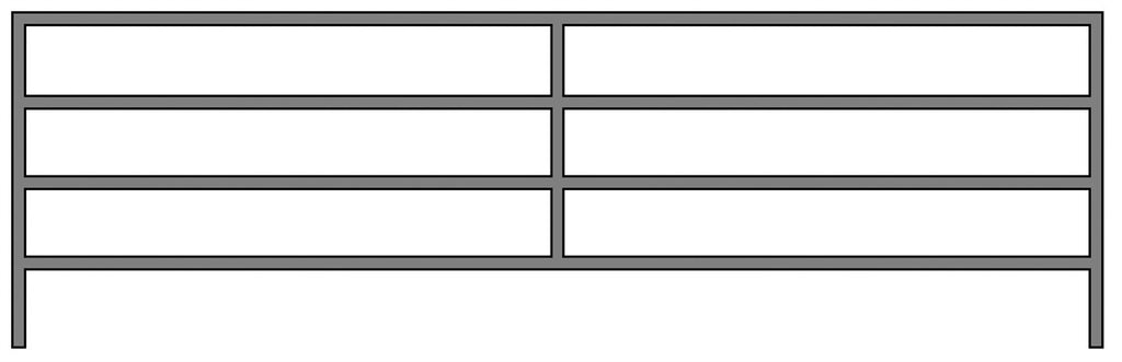 12'W x 3'H Mini Corral Panel 4-Rail 1-3/8