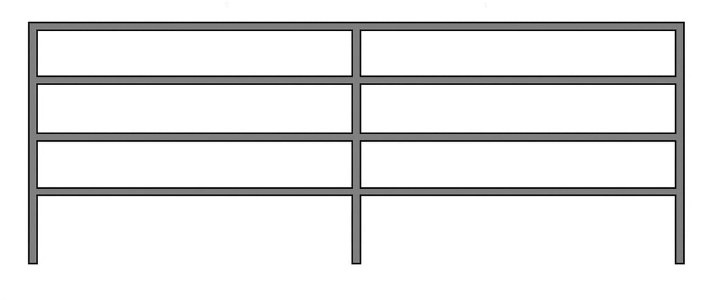 16'W x 5'H Corral Panel 4-Rail 1-7/8