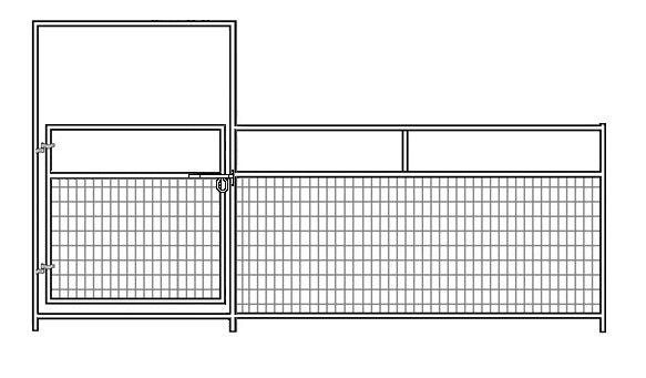12'W x 4'H Livestock Gate Panel 1-5/8