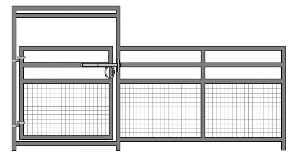 16'W x 5'H 4-Rail 1-5/8 Mare and Foal Welded Wire Gate Panel