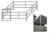 16'W x 16'D Complete Corral 3-Rail 1-5/8 with 8' x16' Trussed Clamp-On Cover