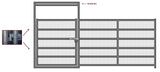 16'W x 6'H Corral Gate Welded Wire Panel 6-Rail 1-7/8
