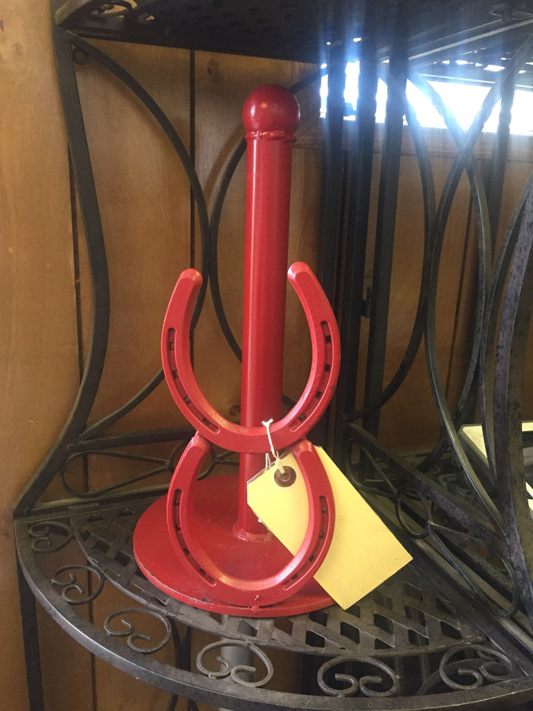 Paper Towel Holder Painted Red
